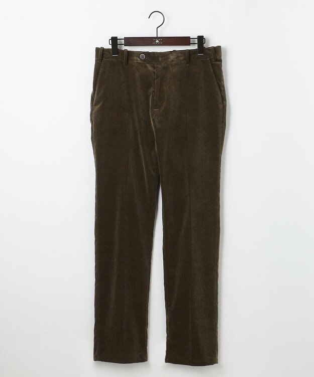 JOSEPH ABBOUD 【キングサイズ・ウエストも伸びる！遠州ファブリック/オーガニックコットン】ソフトコーデュロイ パンツ ダークブラウン系