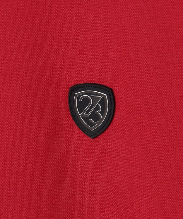 23区GOLF 【MEN】カノコダンボール裏起毛長袖ポロシャツ レッド系