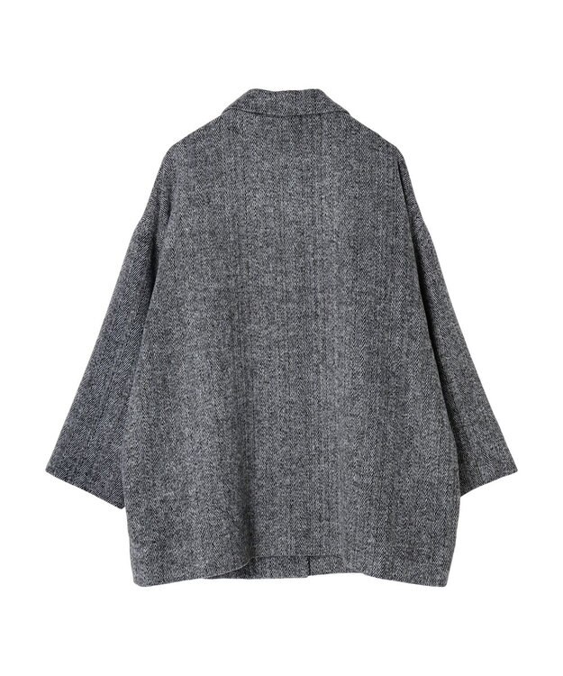 Green Parks ・ＥＬＥＮＣＡＲＥ　ＤＵＥ　ヘリンボーンミドルコート Gray