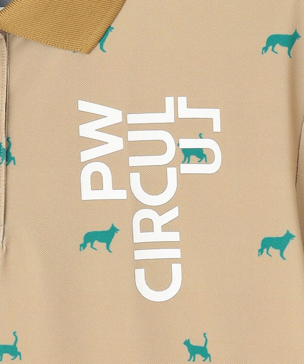 PW CIRCULUS 【WOMEN】【ストレッチ / UVケア】アニマルプリント カノコ ポロシャツ ゴルフウェア レディース ベージュ系5