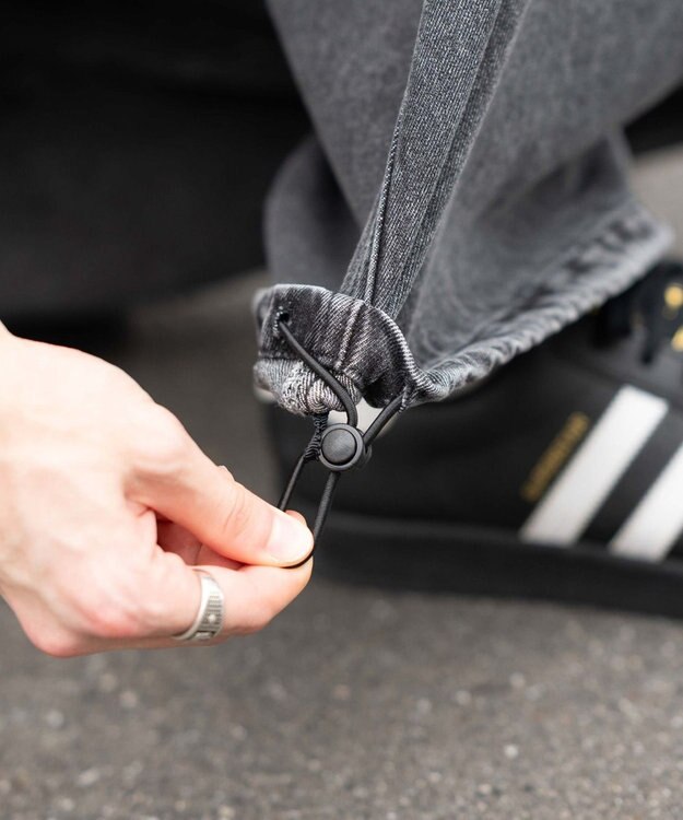 WEGO ローライズバギーフレアデニムパンツ デニムブラックソノタ