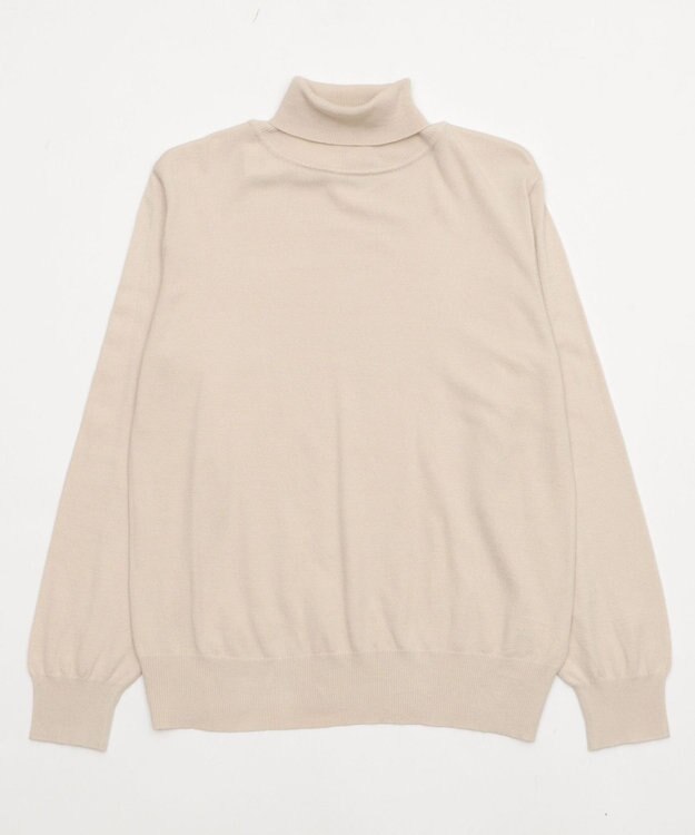 WEGO 【WEB限定/25年秋冬新作/洗濯OK/毛玉レス】タートルネックニット ベージュ