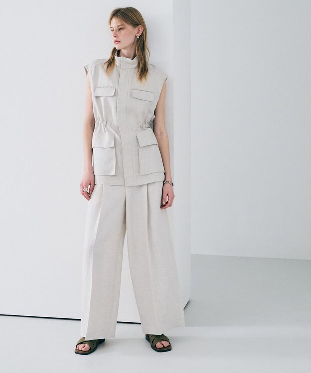 uncrave リヨセルライトリネン ミリタリージレ フラックス