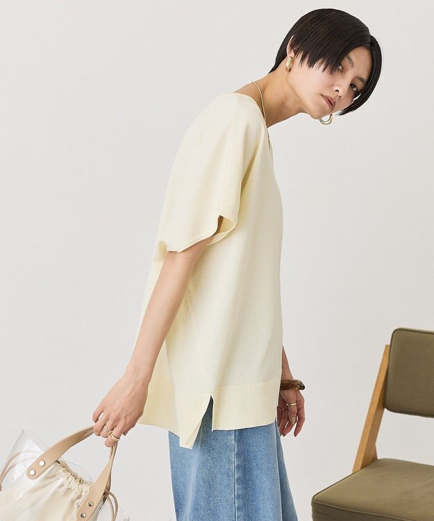 AMERICAN HOLIC ウォッシャブル デイリーニットプルオーバー Yellow