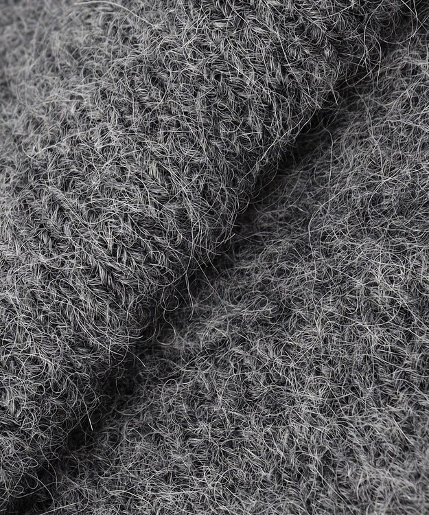 uncrave アルパカファーニット ショートトップス チャコール