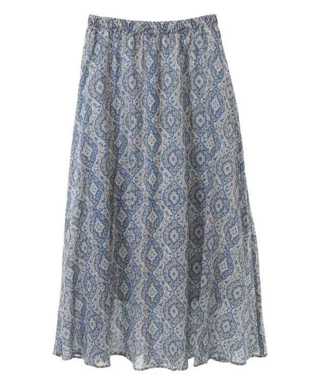 CRAFT STANDARD BOUTIQUE インド綿Ａラインスカート Blue