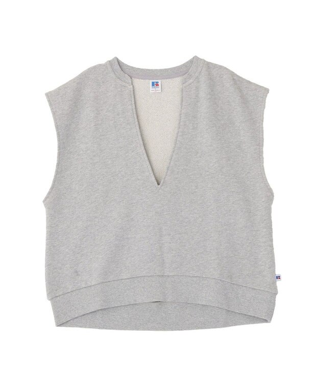 AMERICAN HOLIC 【RUSSELL】裏毛Vネックベスト Dark Gray Mixture