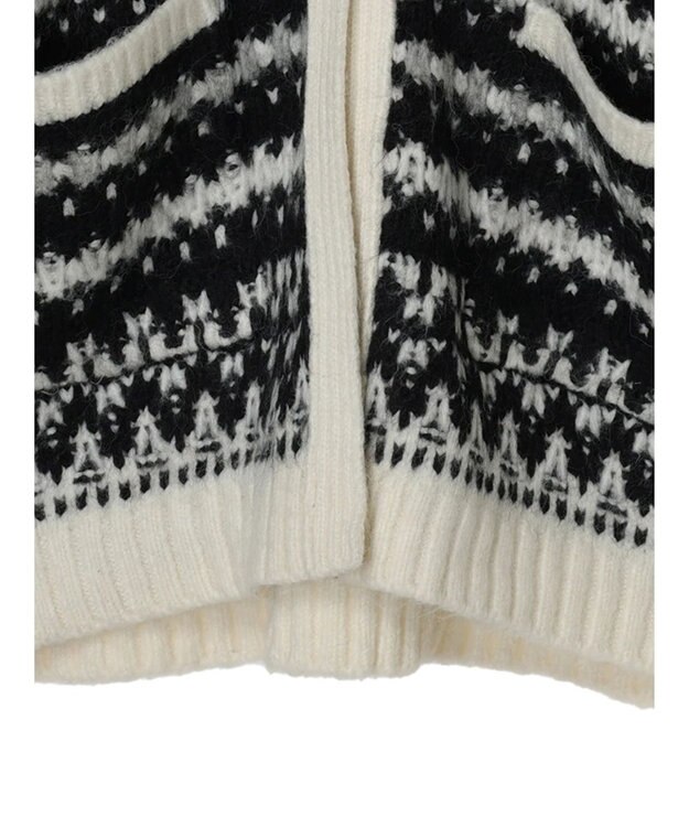 AMERICAN HOLIC フェアアイル柄ニットカーディガン Brown