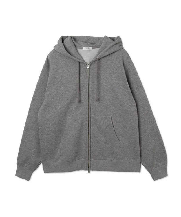 WEGO 【ユニセックス着用ITEM/SMLサイズ展開】リラックスフィットダブルZIPパーカー 杢グレー
