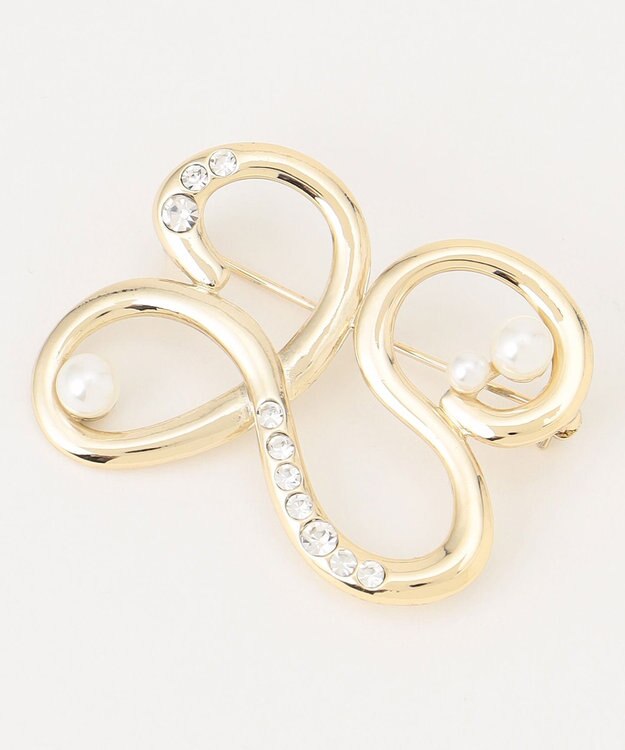 ANY SIS メタル ブローチ ライトゴールド