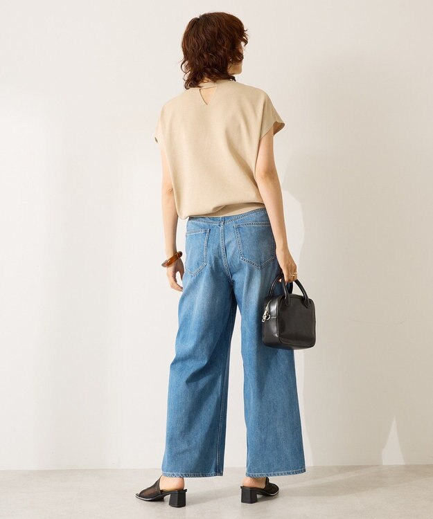 AMERICAN HOLIC 【WEB限定】接触冷感ラメフレンチスリーブニットプルオーバー Beige