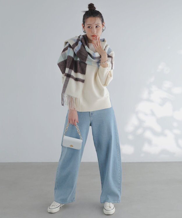 ANY SIS CICA加工 ビューティドルマン ニット アイボリー