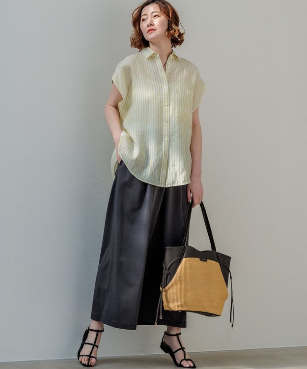 23区 【見上愛さん着用/Oggi・CanCam掲載】ポインテッド Tストラップ サンダル ブラック系