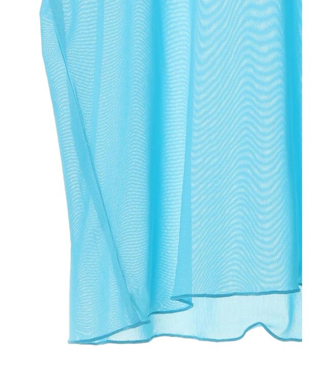 earth music&ecology ５分袖シアーインナー Blue