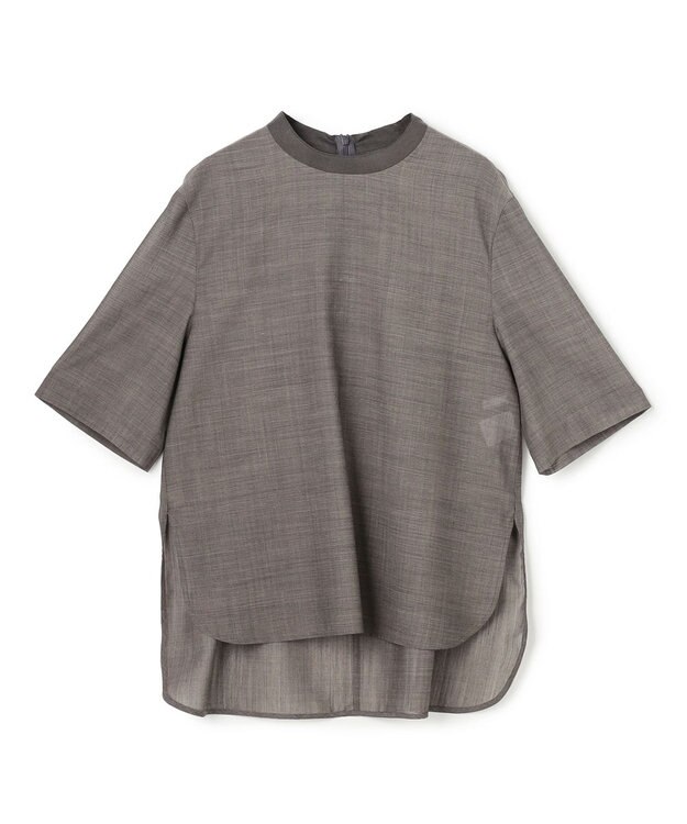 BEIGE， MOYE / スカーフ付き ハーフスリーブブラウス Charcoal