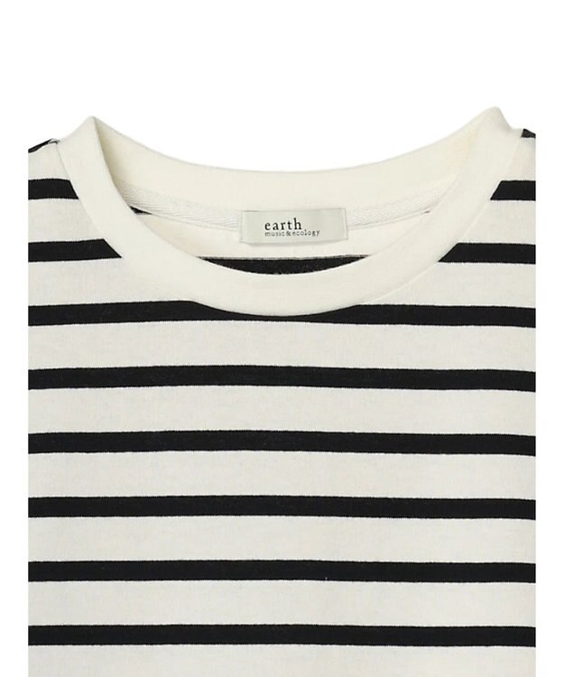 earth music&ecology ボクシーノースリーブチュニック Border