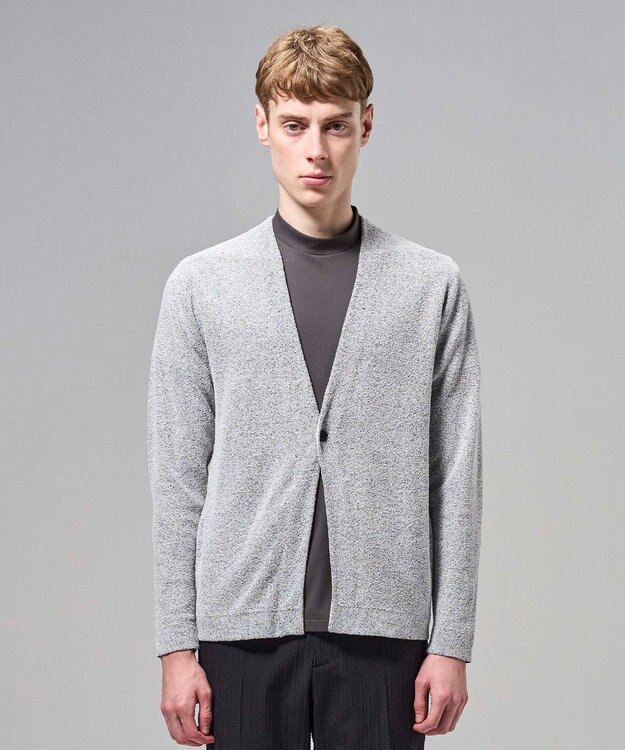 JOSEPH HOMME 【新素材】ドライペーパーブークレー   カーディガン ライトグレー系