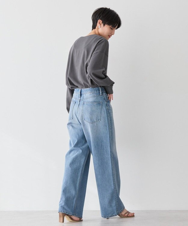 AMERICAN HOLIC ヘンリーネックラウンドミニ裏毛プルオーバー Charcoal Gray