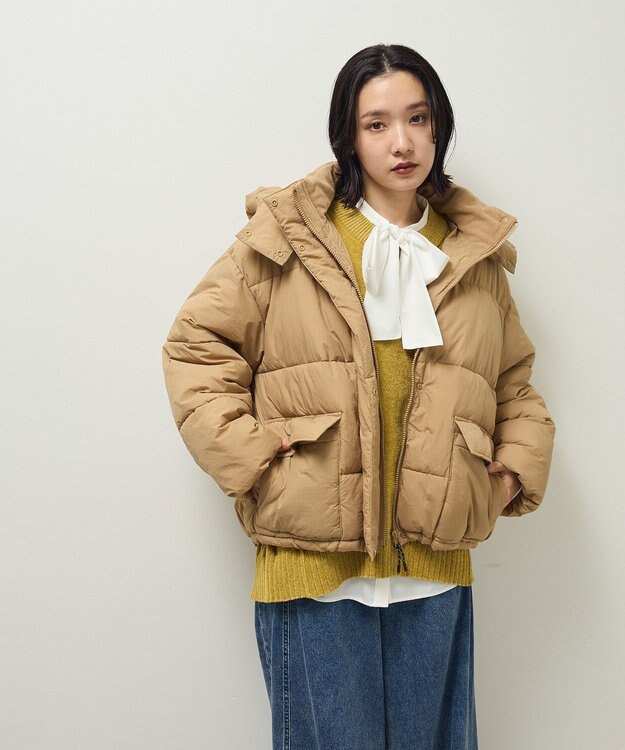 Green Parks ライトファイバーフーディブルゾン Beige