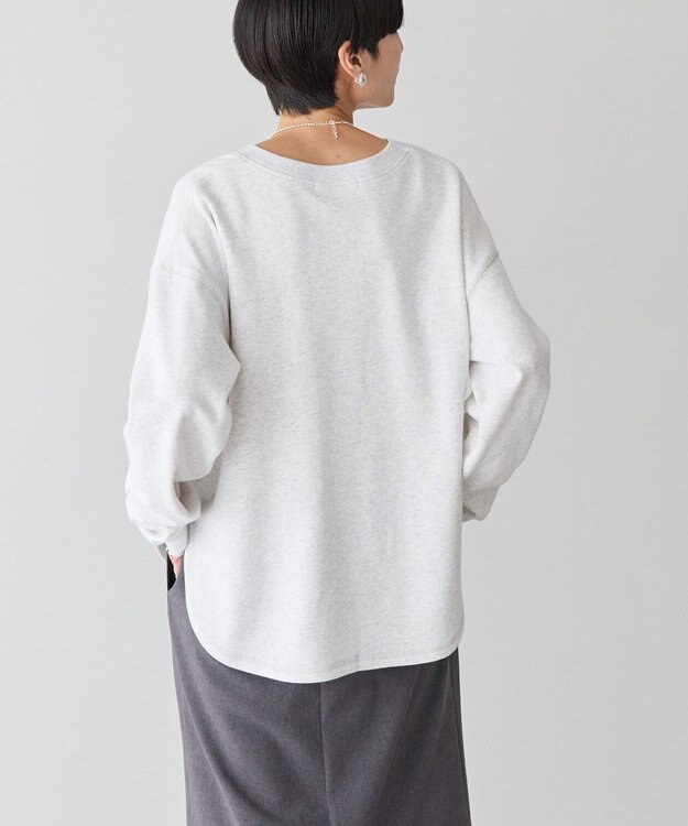 AMERICAN HOLIC ヘンリーネックラウンドミニ裏毛プルオーバー Oatmeal