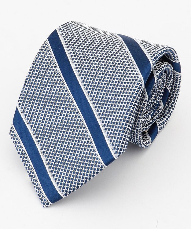 J.PRESS MEN 【JAPANESE SILK FRESCO TIE COLLECTION】レジメンタル ネクタイ ブルー系1