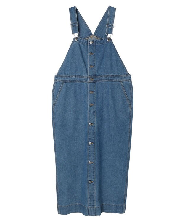 Green Parks デニムサロペットスカート Light Indigo