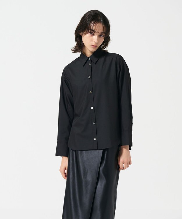 GRACE CONTINENTAL レイヤード刺繍シャツブラウス ブラック