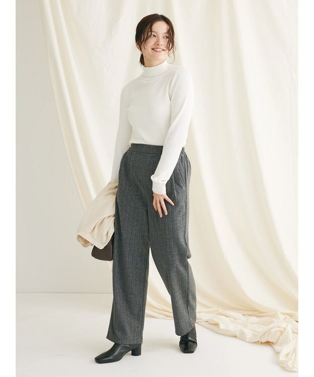 CRAFT STANDARD BOUTIQUE ウォッシャブルリブタートルニットプルオーバー Ivory