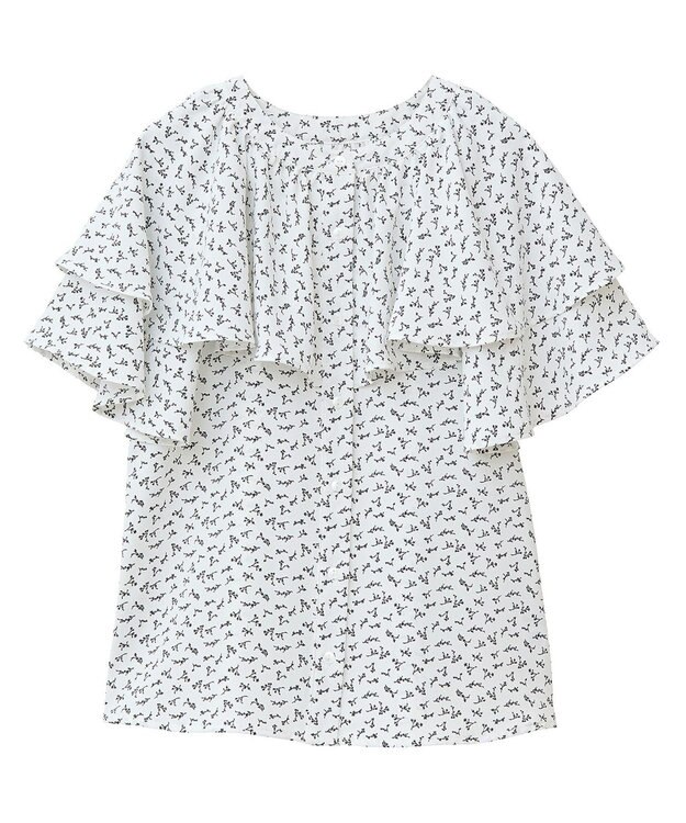 earth music&ecology ケープブラウス Flower