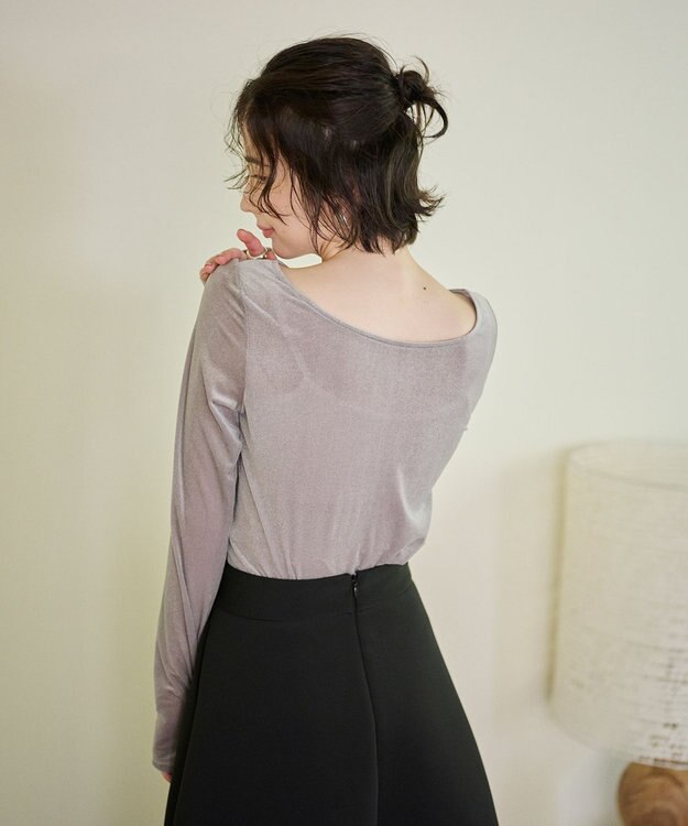 #Newans 【洗濯機可／ 前後着用可】 シアーベロアプルオーバー ライトグレー