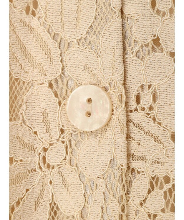 earth music&ecology フラワーレースブラウス Beige