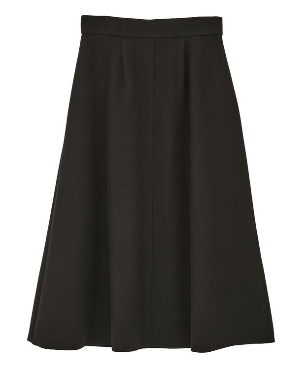 YECCA VECCA メルトンジャージーAラインスカート Brown