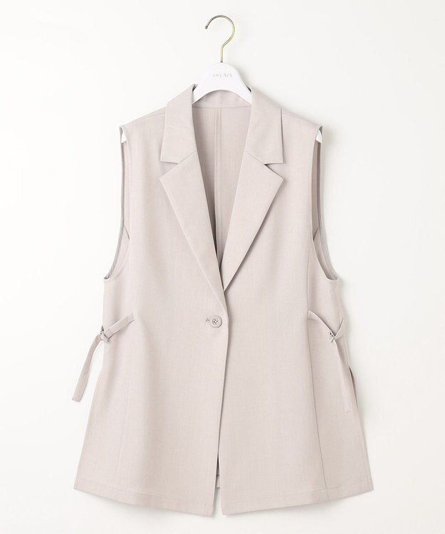 ANY SIS 【洗える】テーラード ジレ アイボリーベージュ
