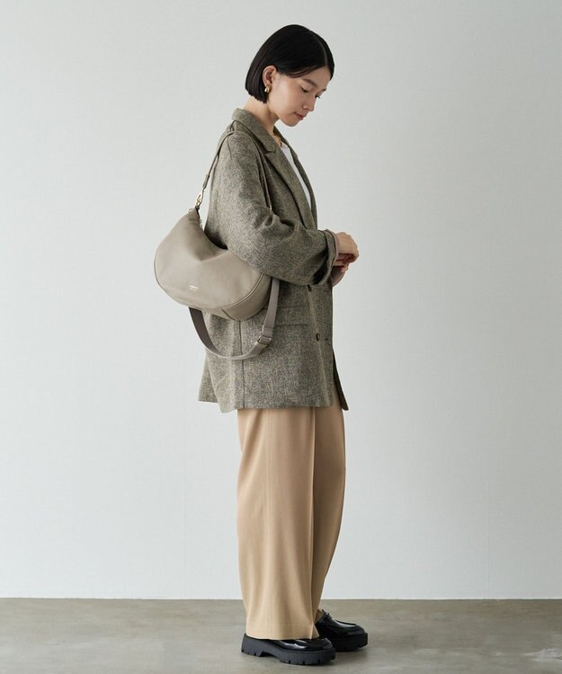 russet 2WAYショルダーバッグ【ソフトレザー】(CE-1447) GrayBeige