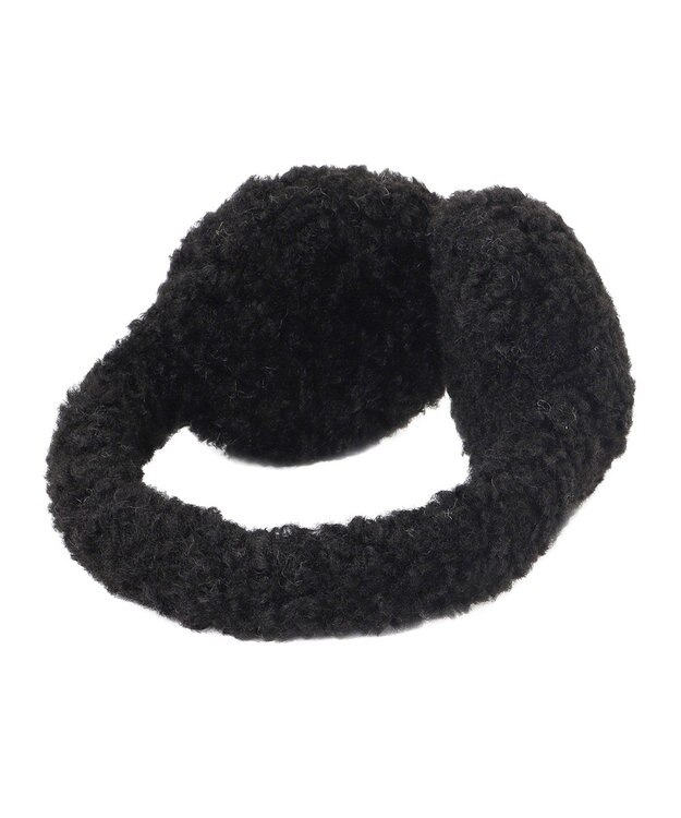MOONBAT 【ギフトBOX付】FURLA ムートン風ふわふわイヤーマフ ブラック