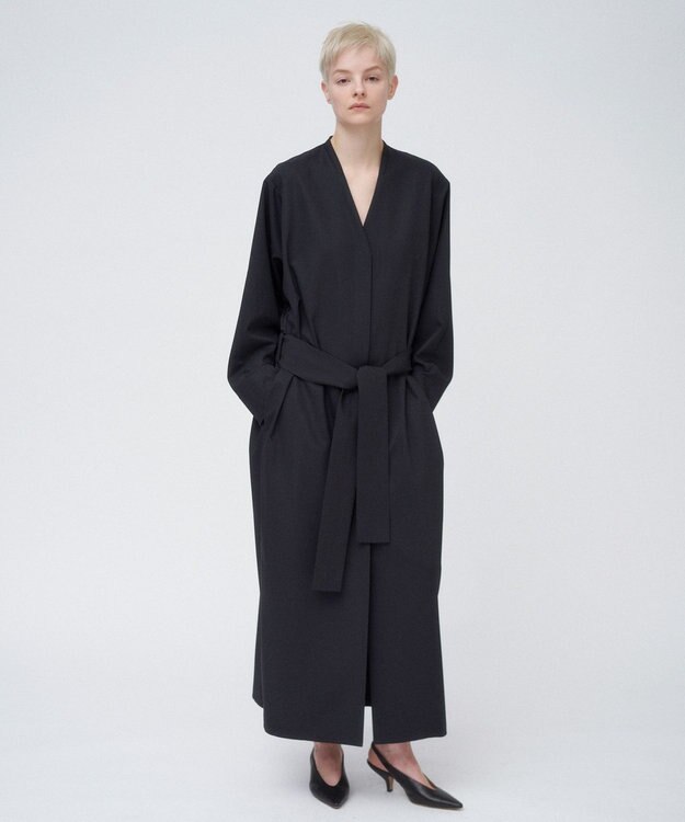 ATON TECHNO WOOL TWILL | ドレスコート CHARCOAL GRAY