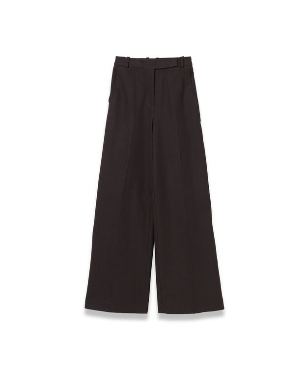 JOSEPH ギャバジンストレッチ ワイドレッグトラウザーズ YUKIO Cocoa