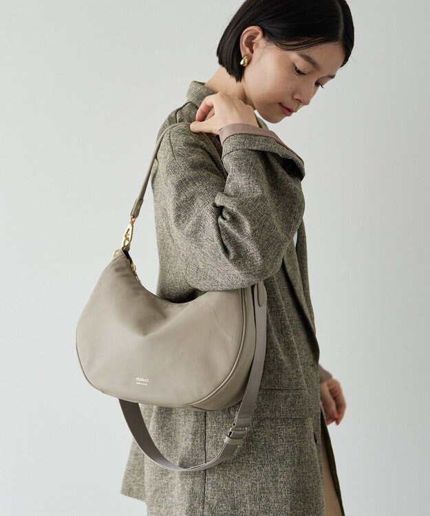 russet 2WAYショルダーバッグ【ソフトレザー】(CE-1447) GrayBeige