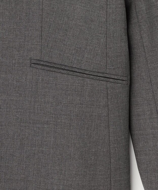 J.PRESS LADIES 【セットアップ対応】BAHARIYE SOLID ノーカラー ジャケット ミディアムグレー系