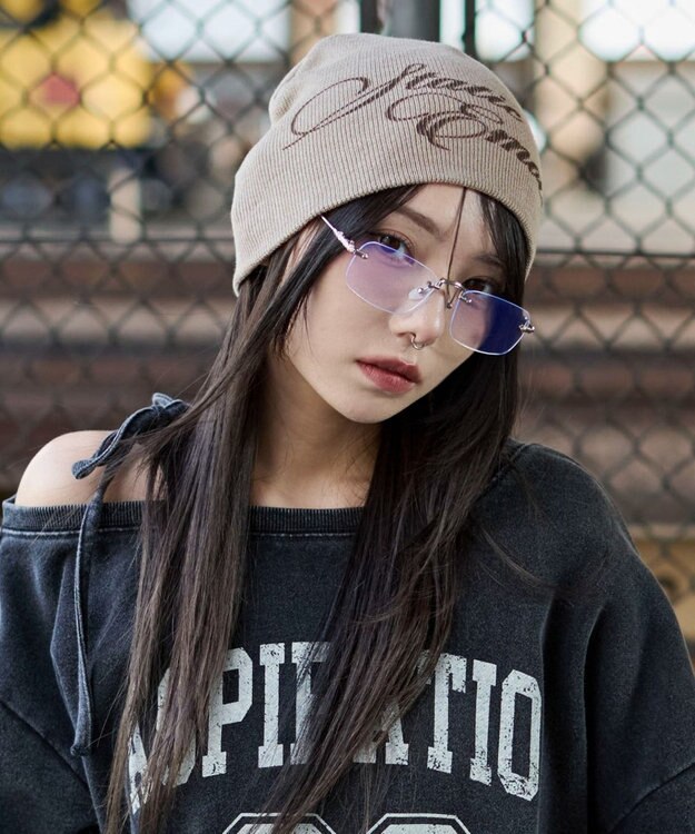 WEGO スプレープリントシングルニットワッチ ベージュ