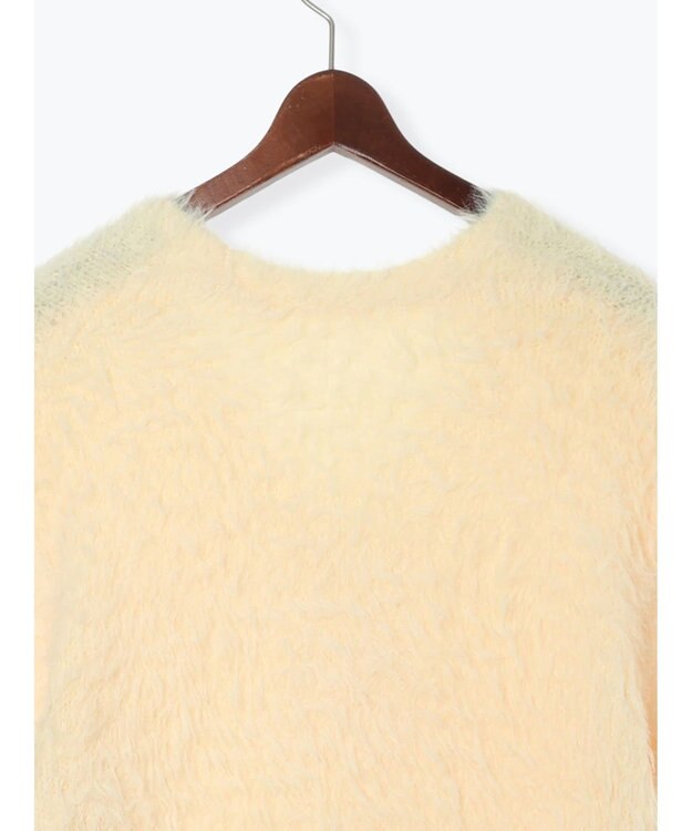 Te chichi シャギーVネックカーディガン イエロー