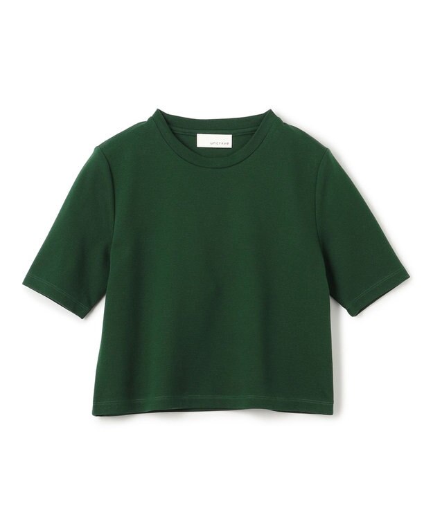 uncrave コットンミラノ ショート丈 Tシャツ（uncrave WHITE） グリーン