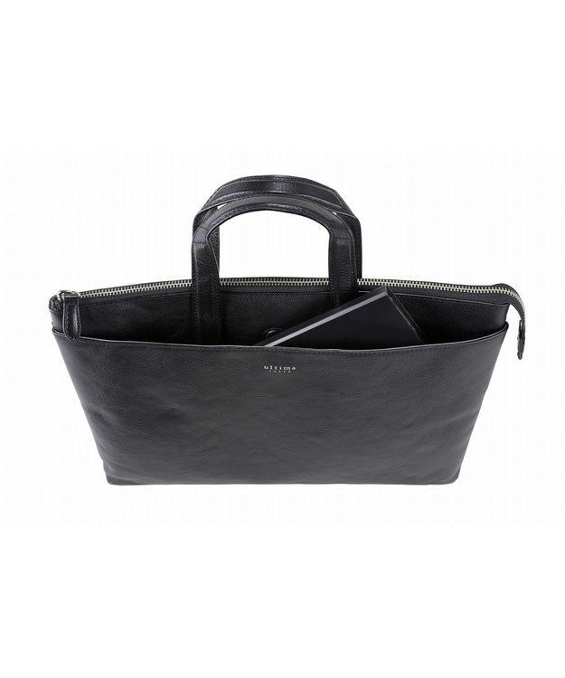 ACE BAGS & LUGGAGE ultima TOKYO ウルティマ トーキョー ライル 2WAYバッグ クラッチ 手提げの2WAYで使えるマチなしタイプ A4サイズ ブリーフケース オールレザー 身の回り品収納に 77825 ブラック