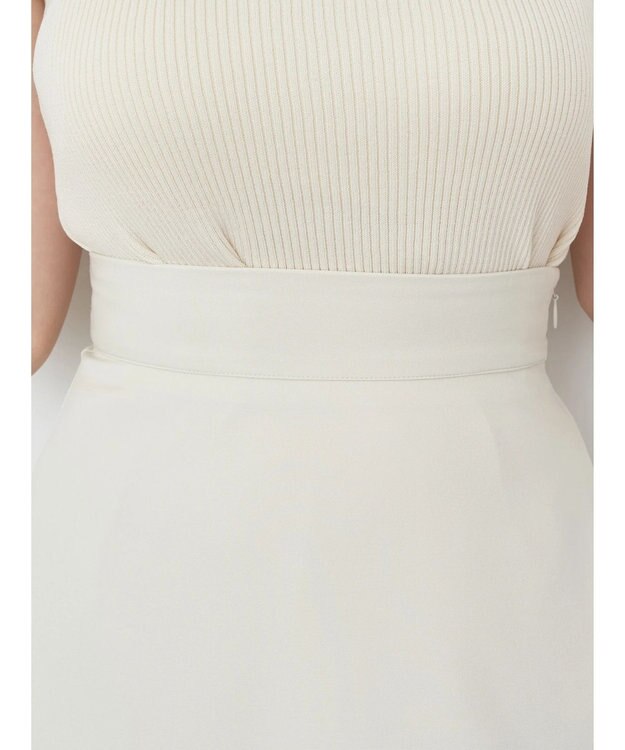 earth music&ecology プリーツドッキングスカート Ivory