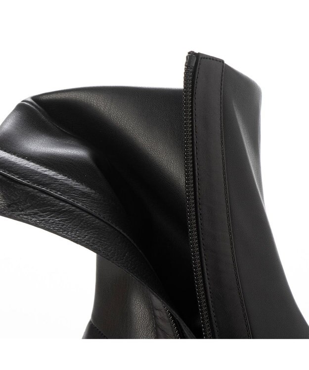 MODE ET JACOMO <MODE ET JACOMO>スクエアトゥストレッチショートブーツ ブラック