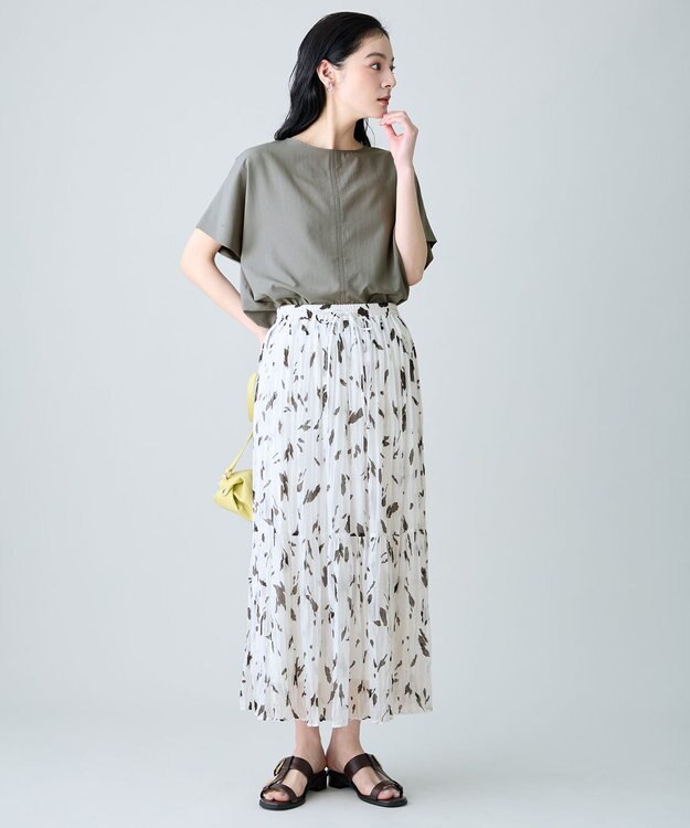 ANY 楽映えドルマンスリーブブラウス（セットアップ着用可） カーキ