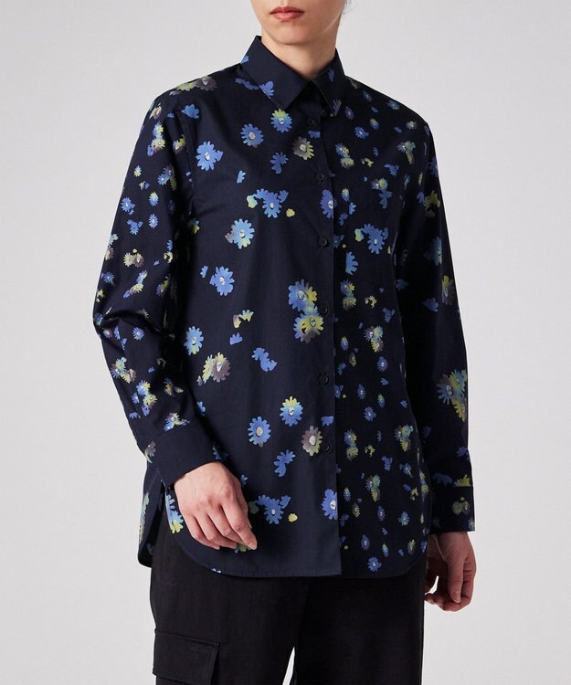 Paul Smith Chamomile Floral ミックス シャツ ネイビー