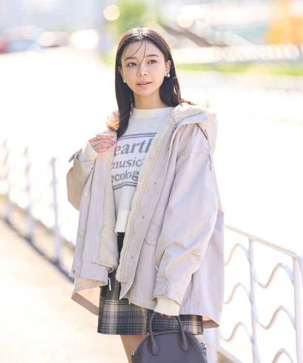 earth music&ecology マルチウェイマウンテンパーカー ベージュ