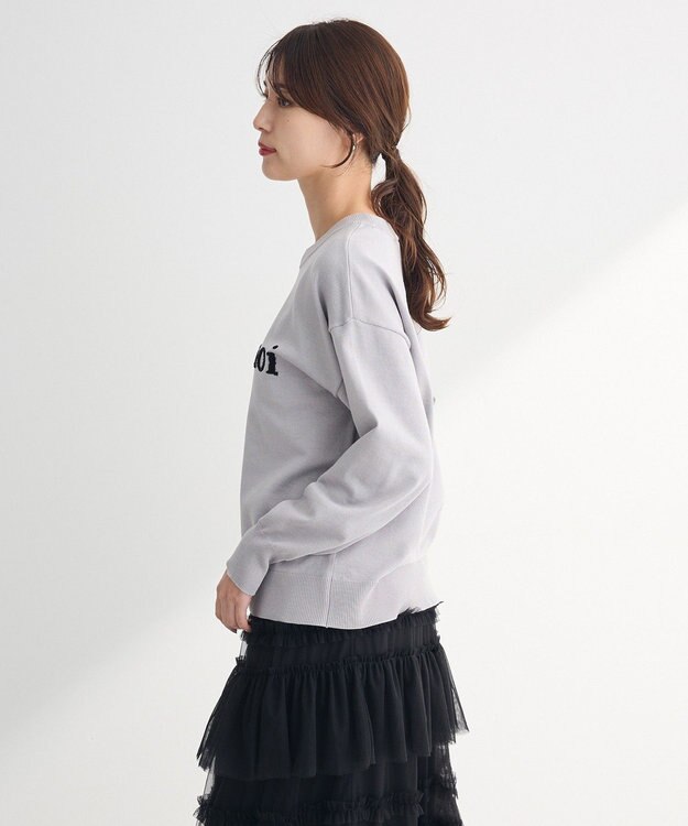 Green Parks さがら刺繍ロゴニットプルオーバー Gray