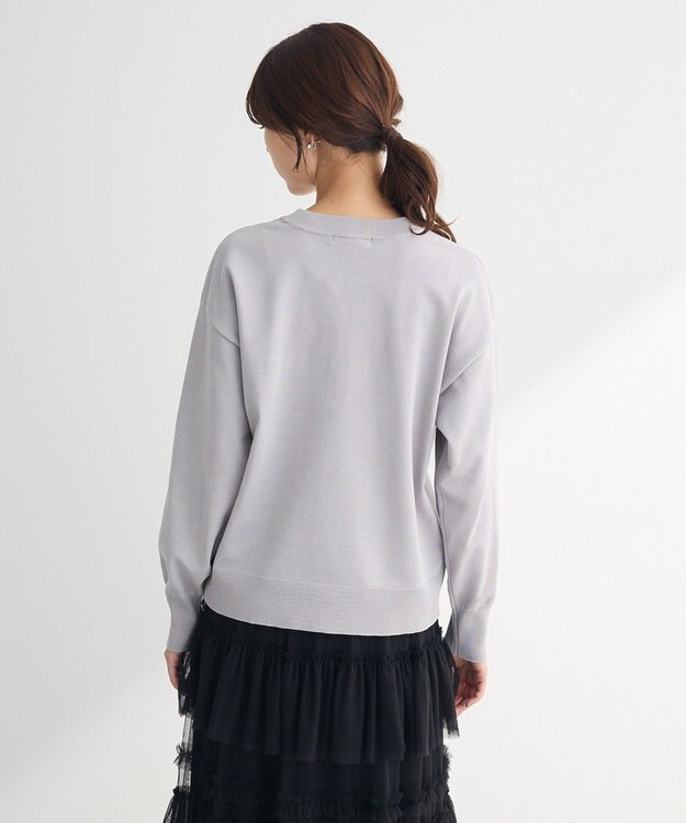 Green Parks さがら刺繍ロゴニットプルオーバー Gray